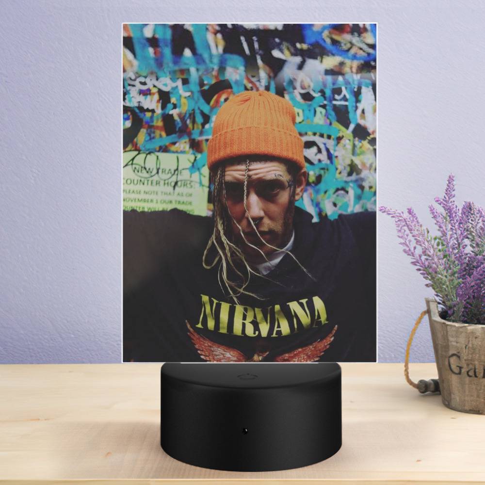 Tom Macdonald Lamp Classic Celebrity Night Light Snowflakes by Tom Macdonald Lamp with Plastic Base