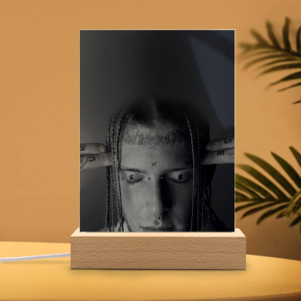 Tom Macdonald Lamp Classic Celebrity Night Light  Whiteboyz by  Tom Macdonald Lamp with Wooden Base