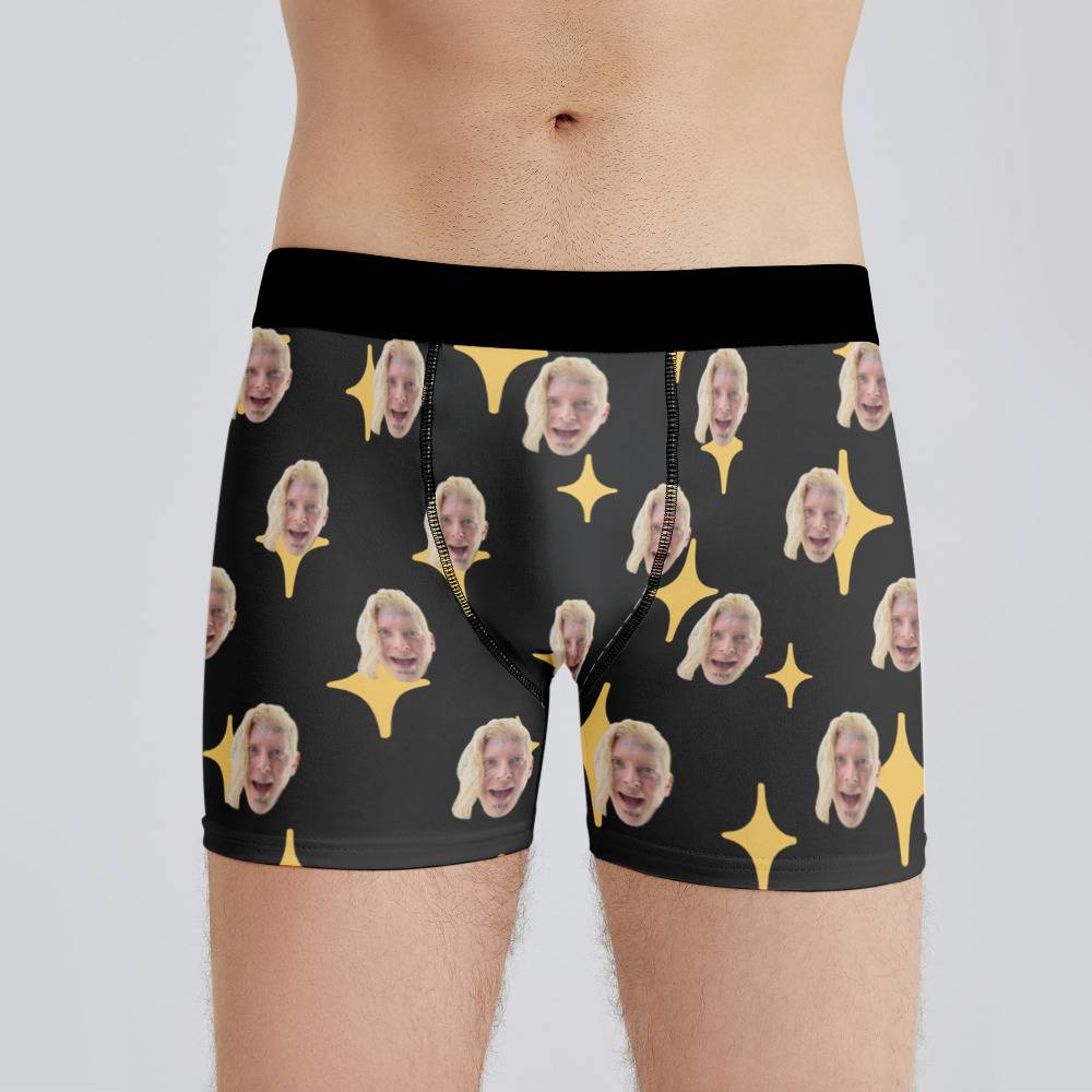 Tom Macdonald Boxers Custom Photo Boxers Men's Underwear Twinkle Star Boxers Black