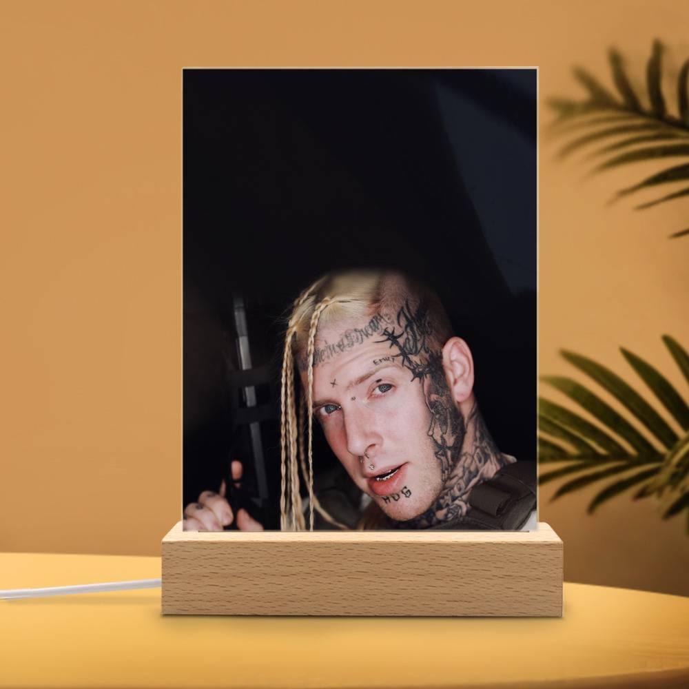 Tom Macdonald Lamp Classic Celebrity Night Light  New World Order by  Tom Macdonald Lamp with Wooden Base