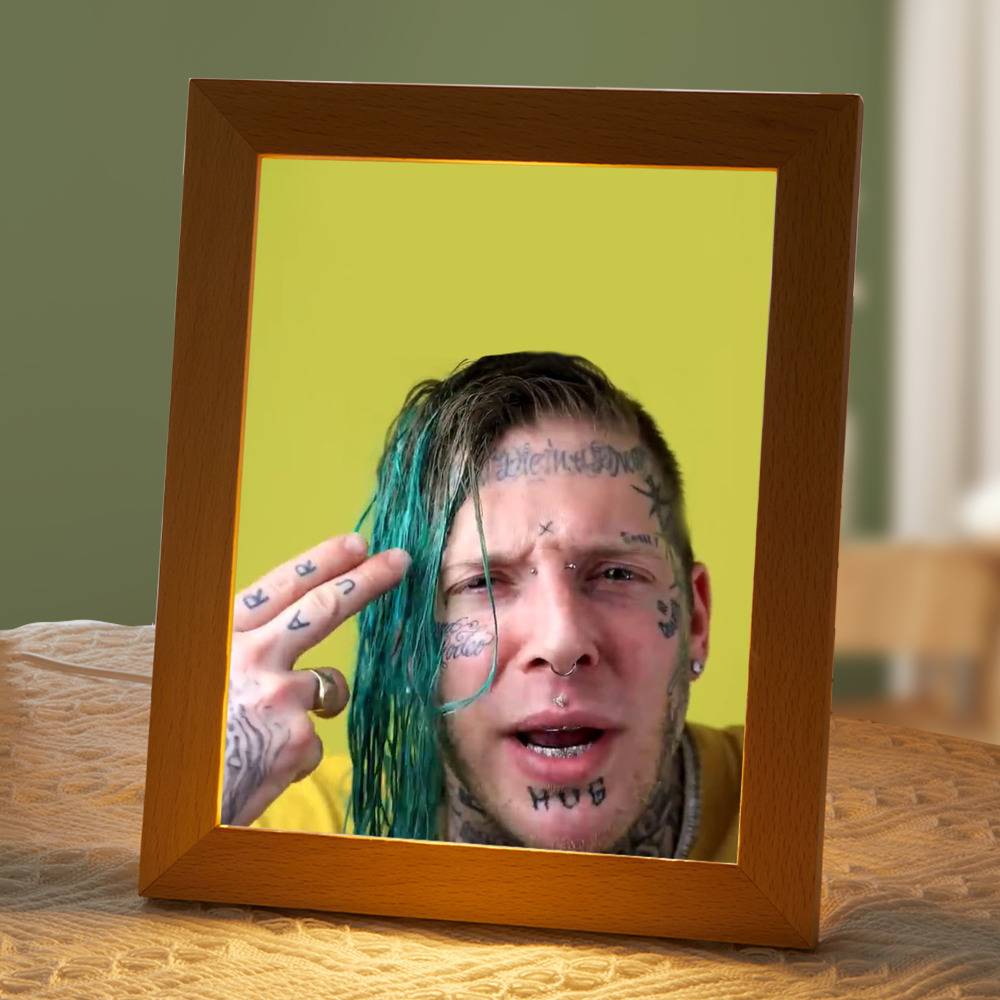 Tom Macdonald Lamp Classic Celebrity Night Light The System by Tom Macdonald Lamp with Wooden Frame