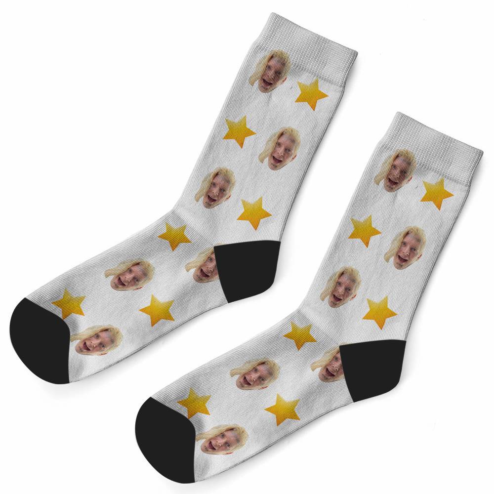 Tom Macdonald Socks Custom Photo Socks Star Socks White