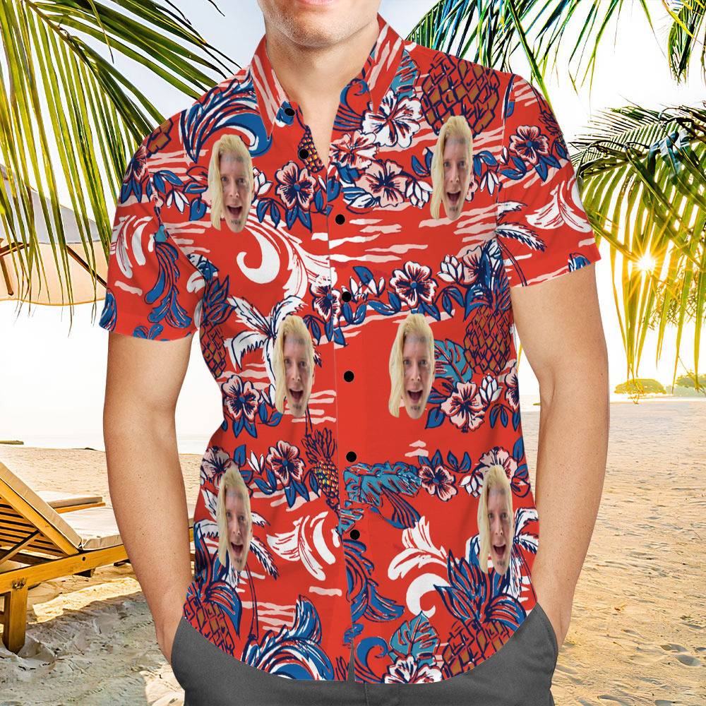 Tom Macdonald Hawaiian Shirt Custom Photo Hawaiian Shirt Vintage Floral Pattern Hawaiian Shirt
