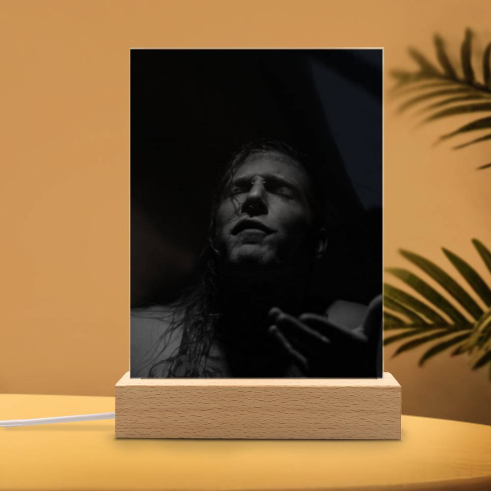 Tom Macdonald Lamp Classic Celebrity Night Light  Hangman by  Tom Macdonald Lamp with Wooden Base