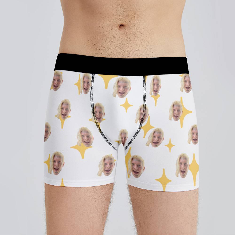 Tom Macdonald Boxers Custom Photo Boxers Men's Underwear Twinkle Star Boxers White