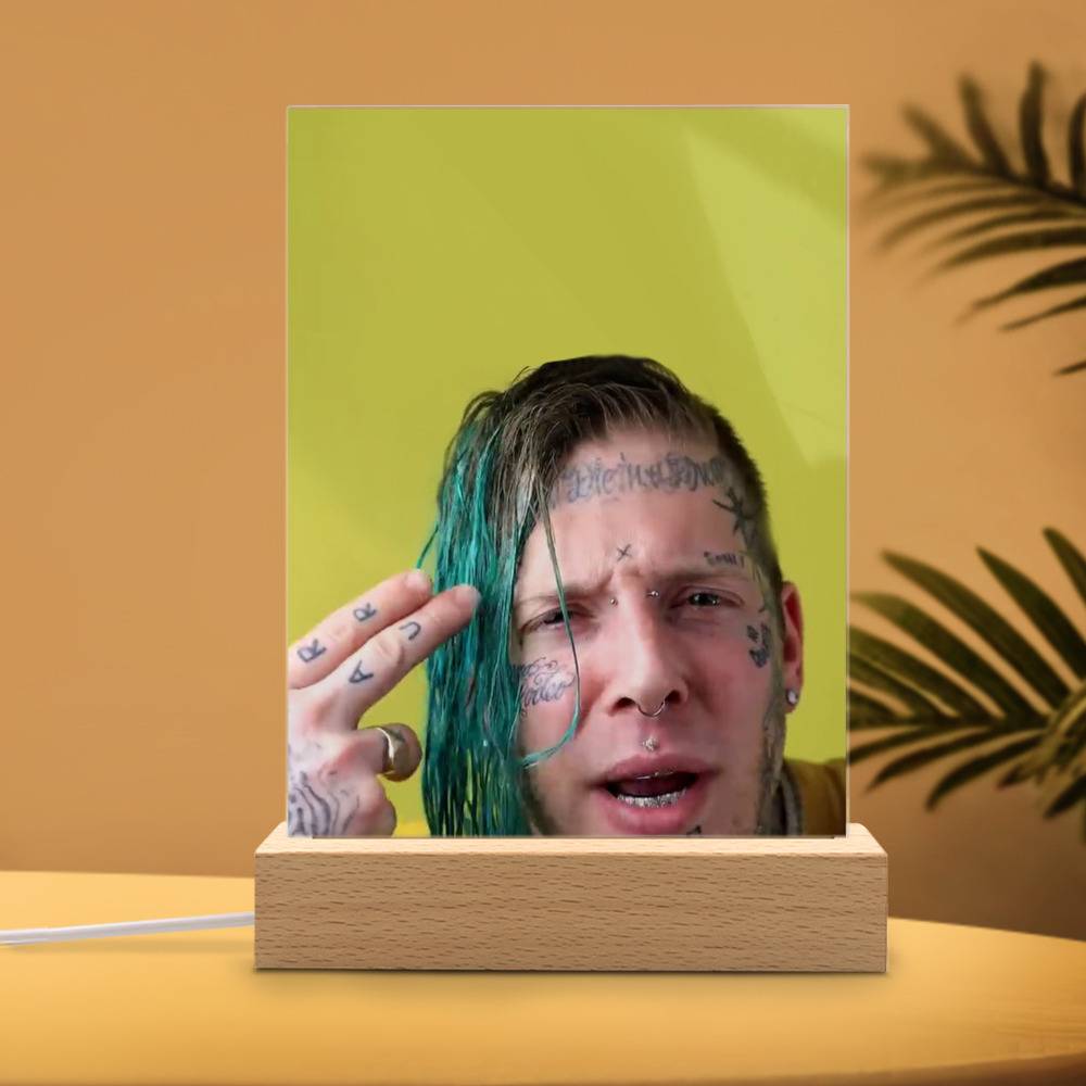 Tom Macdonald Lamp Classic Celebrity Night Light  The System by  Tom Macdonald Lamp with Wooden Base