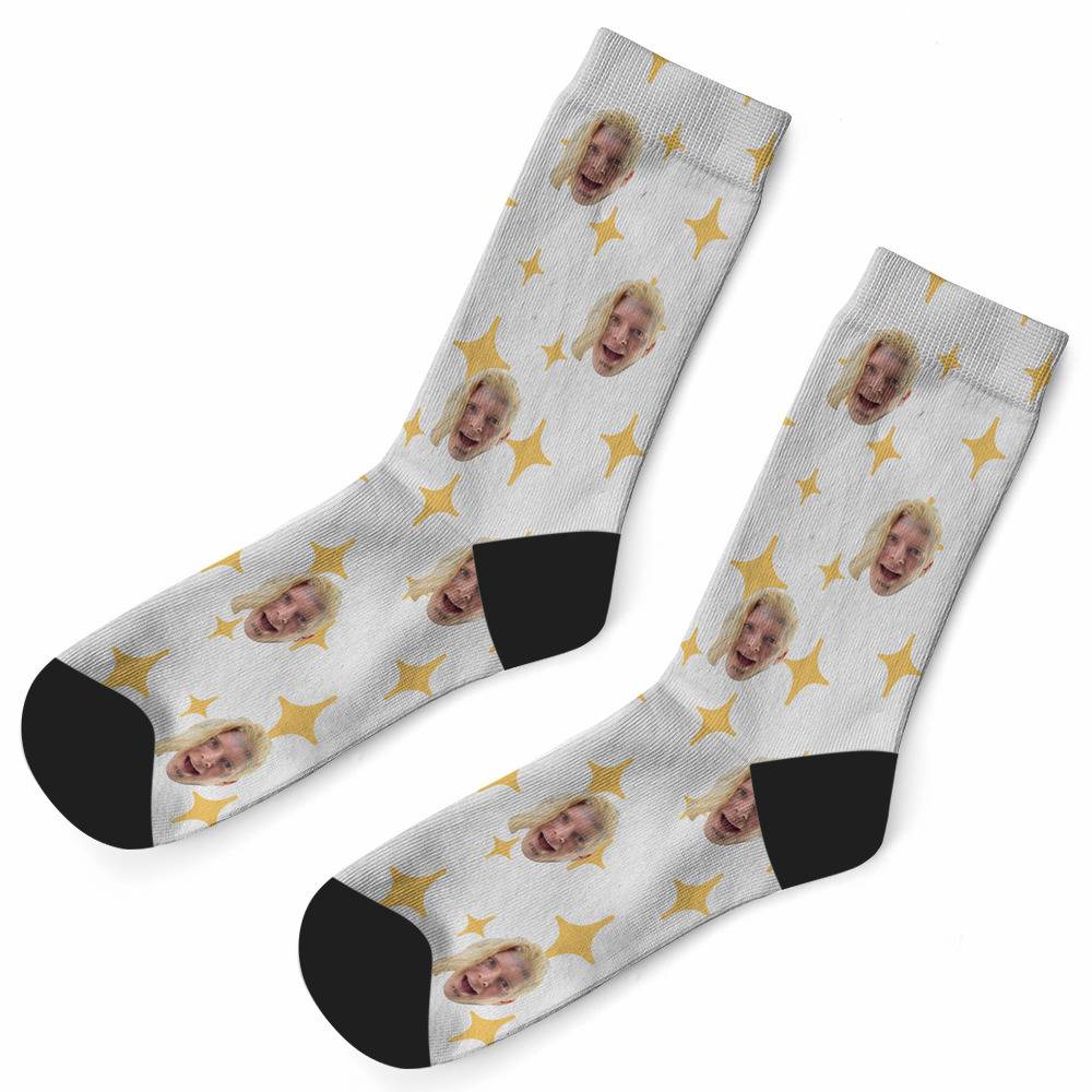 Tom Macdonald Socks Custom Photo Socks Twinkle Star Socks White