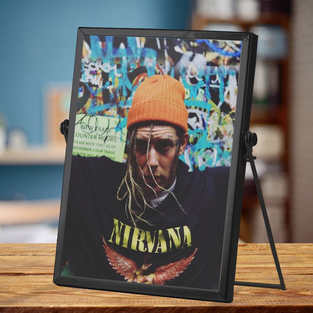 Tom Macdonald Plaque Classic Celebrity Plaque Snowflakes by Tom Macdonald Plaque with Black Frame