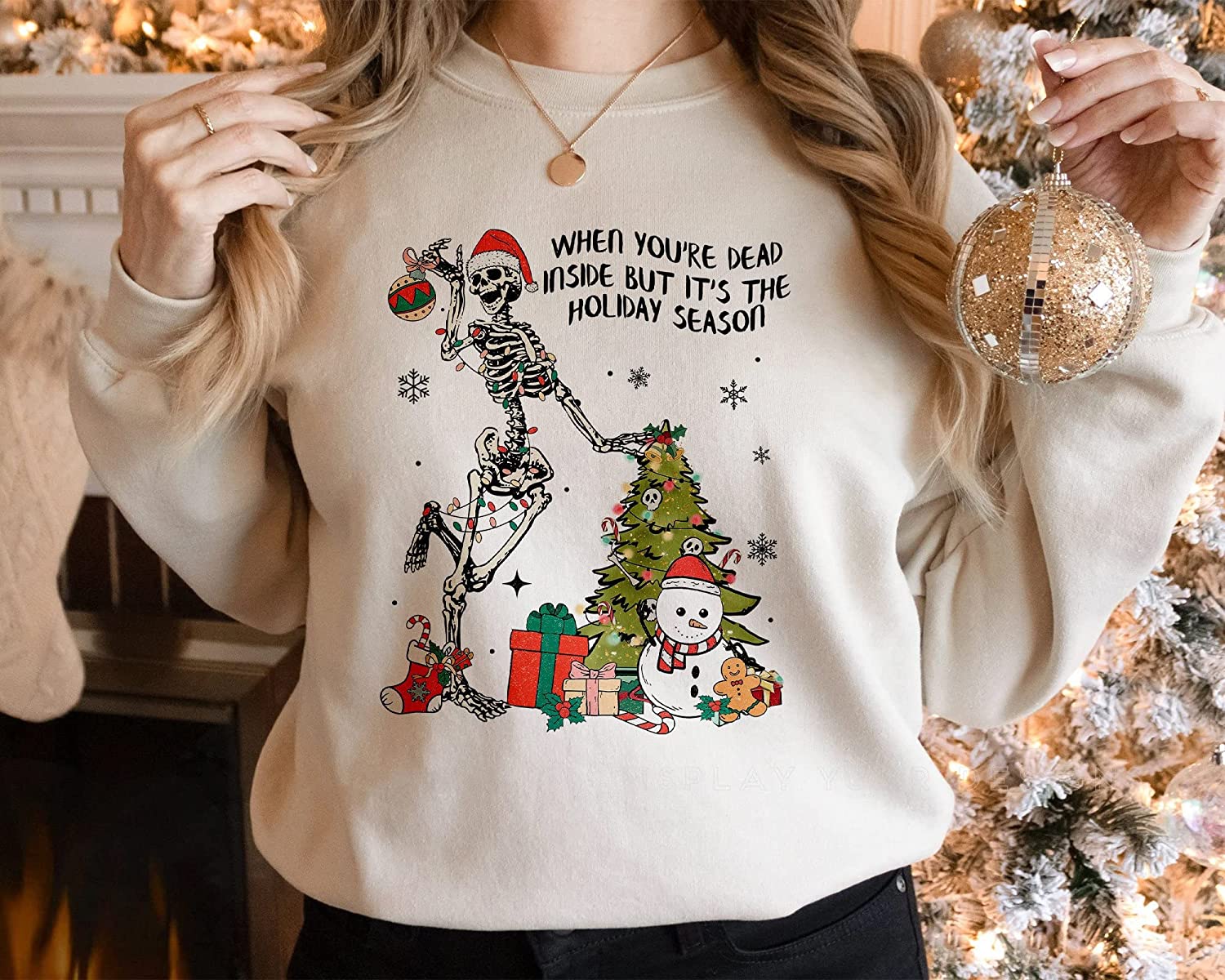 Skeleton on sale christmas sweater