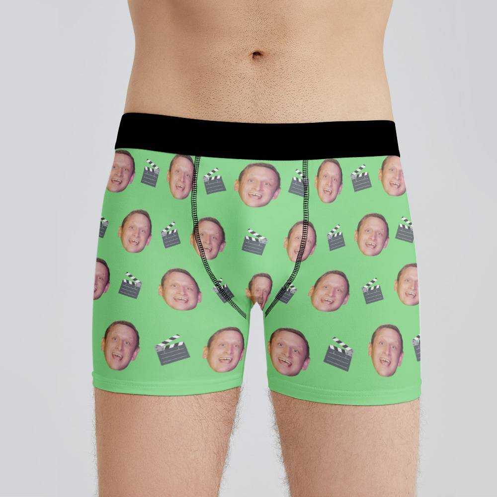 I Think You Should Leave Boxers Custom Photo Boxers Men's Underwear Classic Slate Boxers Green