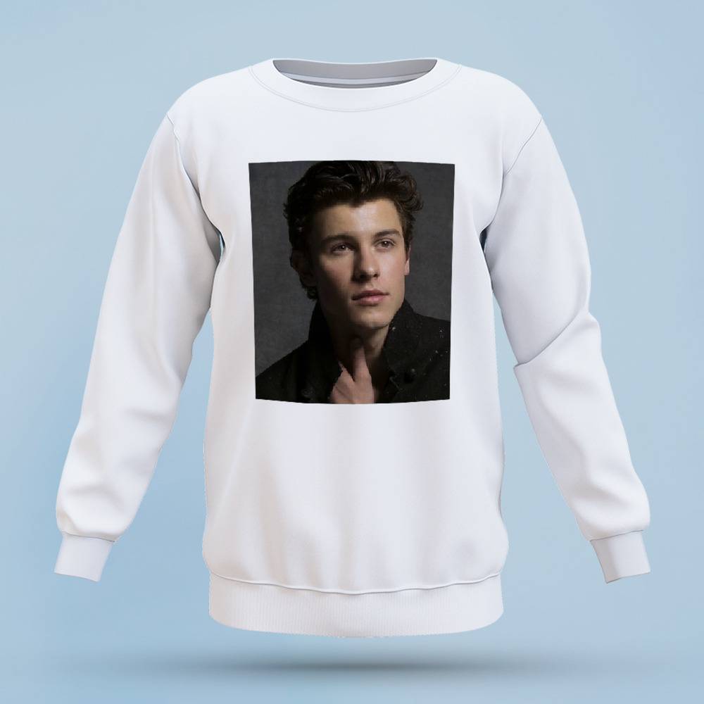 Shawn Mendes The Tour In My Blood Crewneck Sweater Beige Cream White  Adult S