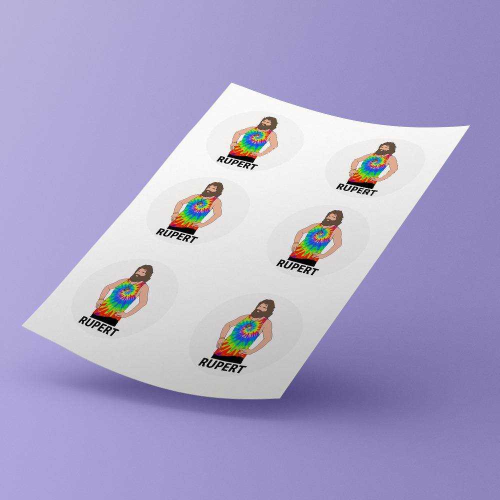 Survivor Round Stickers Rupert Boneham Decorative Stickers