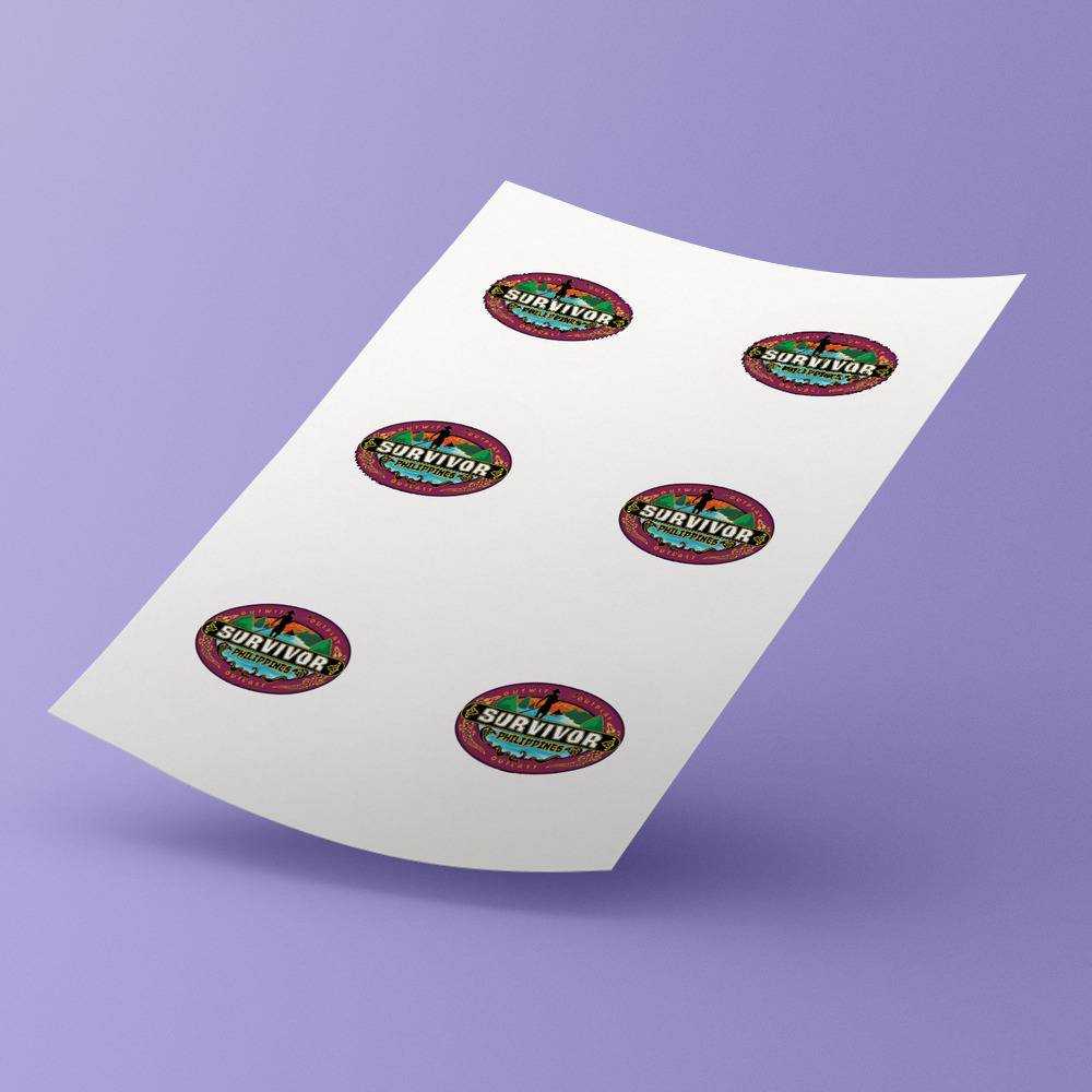 Survivor Round Stickers Survivor Philippines Logo Decorative Stickers
