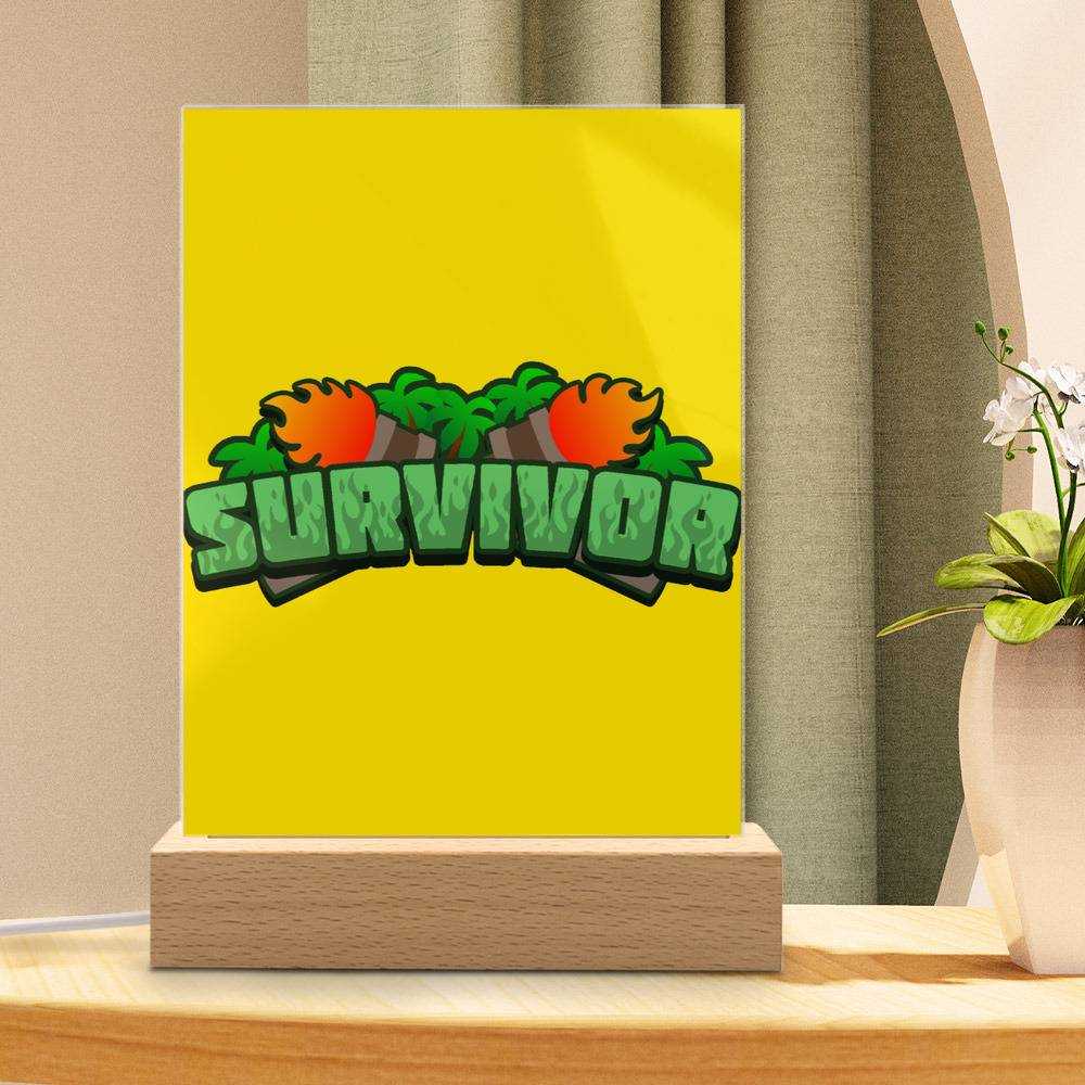 Survivor Lamp Survivor Picture by Survivor Lamp with Wooden Base