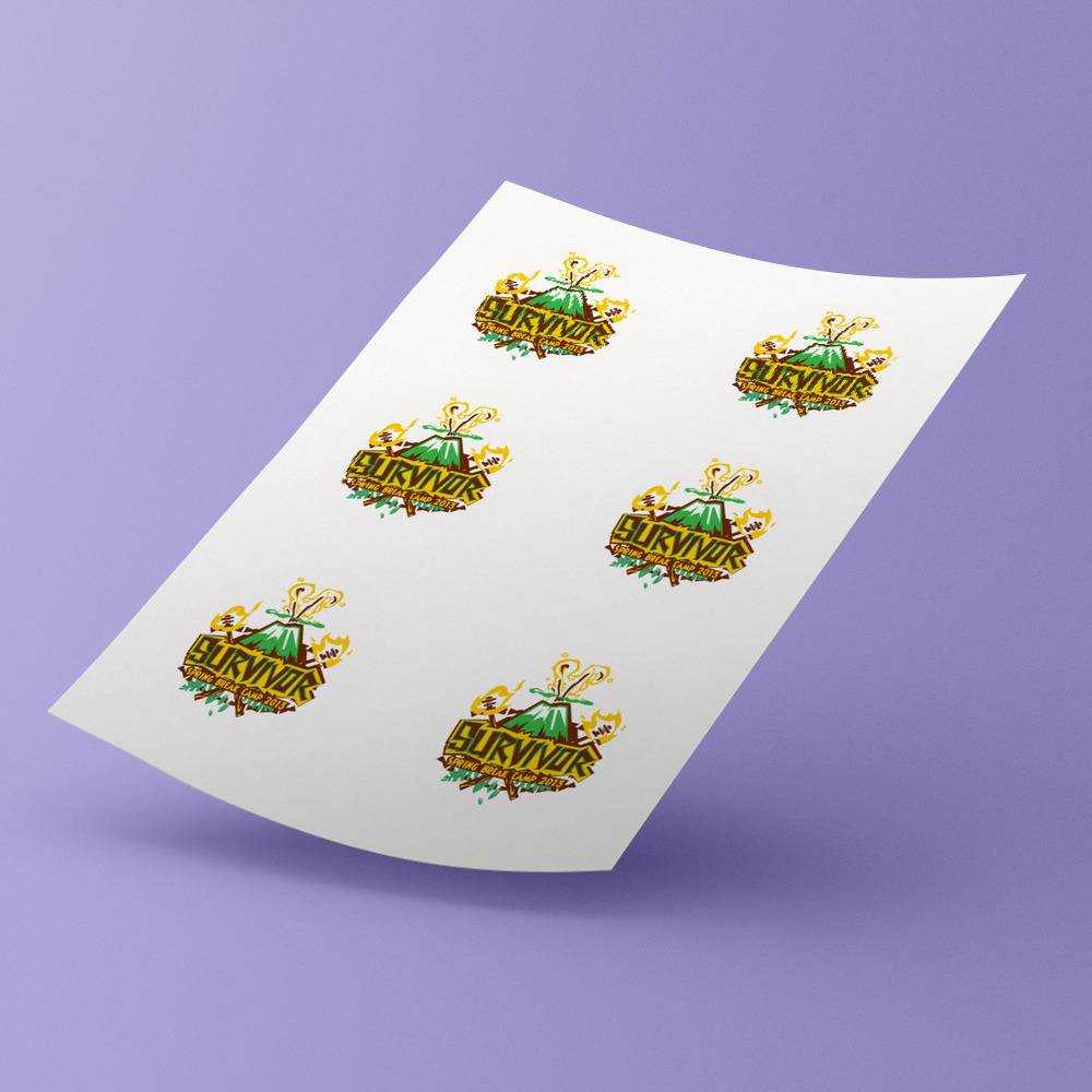 Survivor Round Stickers Survivor Cliparts Decorative Stickers