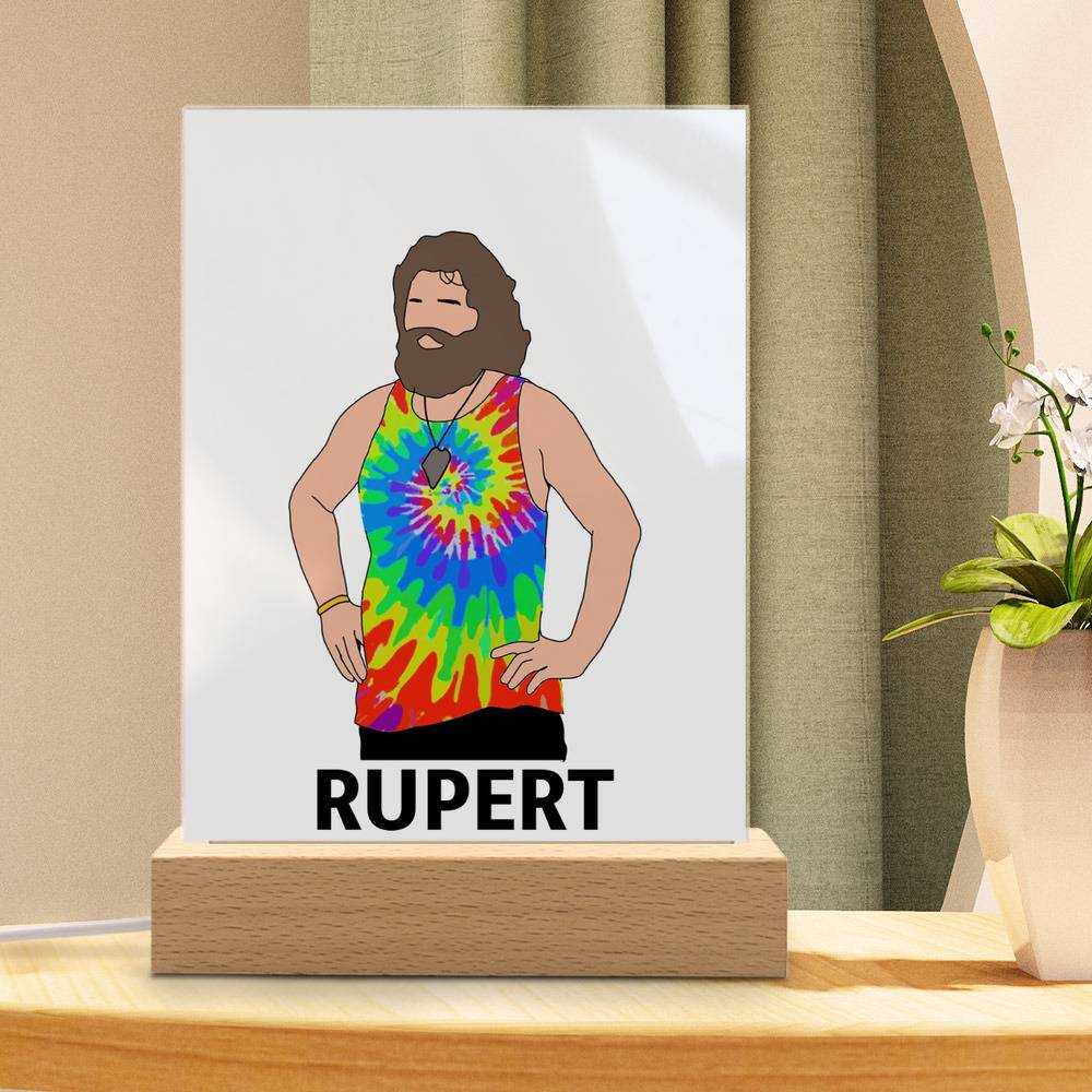 Survivor Lamp Rupert Boneham by Survivor Lamp with Wooden Base
