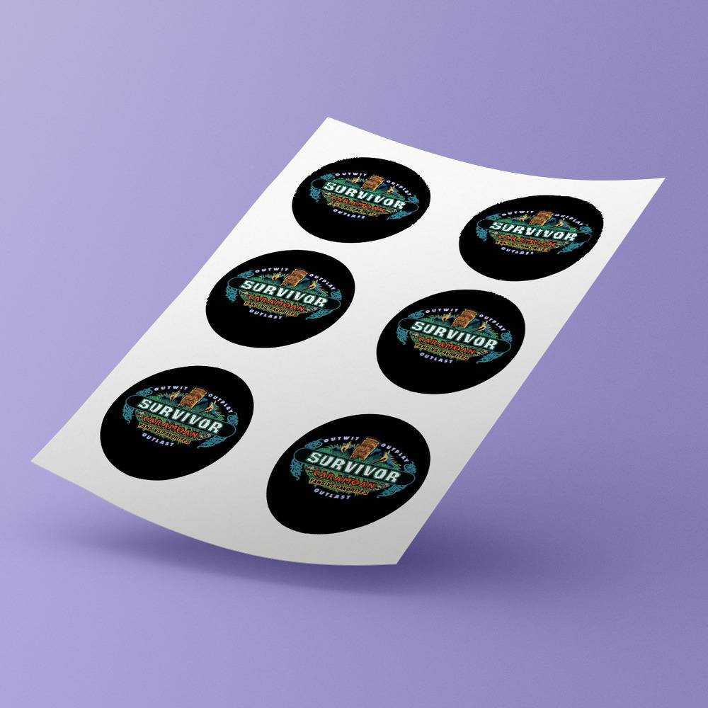 Survivor Round Stickers Caramoan Logo Decorative Stickers