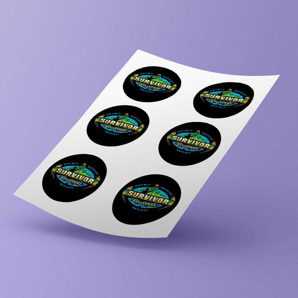 Survivor Round Stickers All Star Logo Decorative Stickers