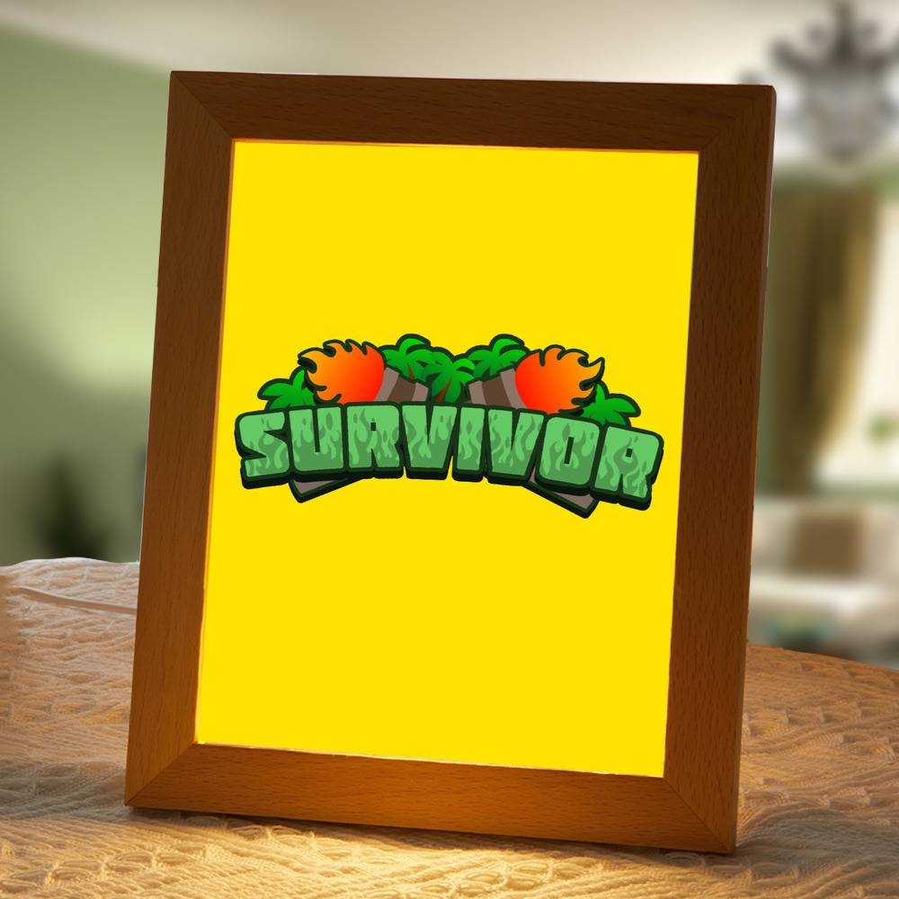 Survivor Lamp Classic Night Light Survivor Picture by Survivor Lamp with Wooden Frame
