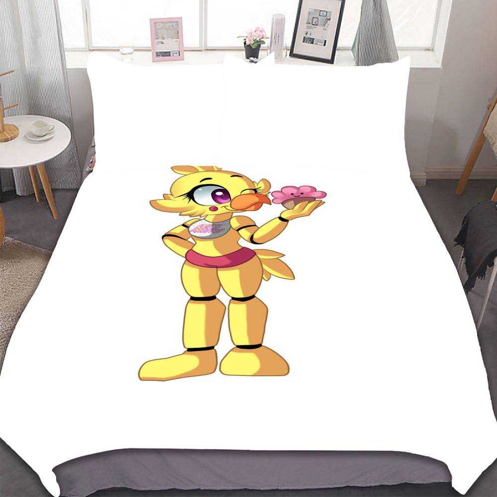 FNaF Bedding Set Quilt Set Freddy Bonnie Foxy Chica Bed Set