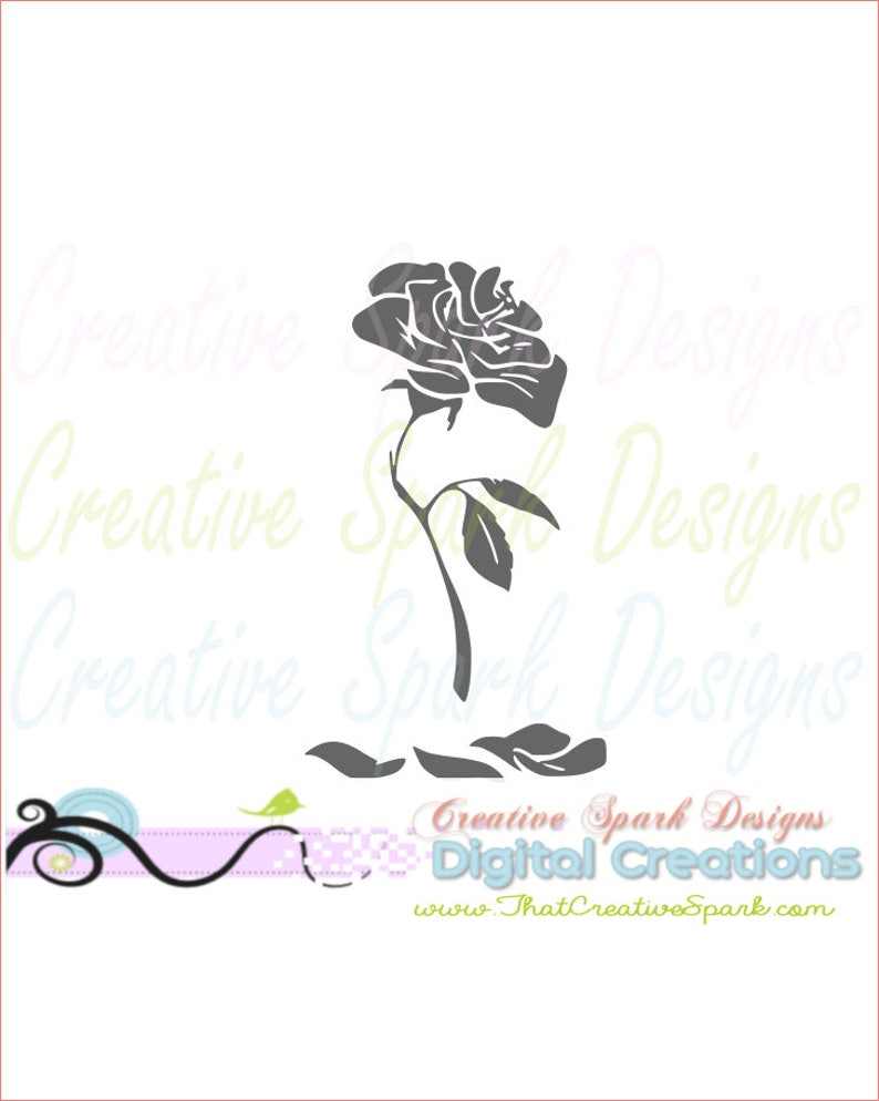 Enchanted Rose Silhouette SVG