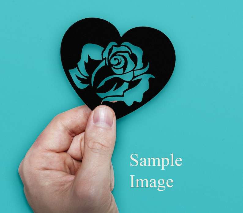 Heart Rose Svg Cutting File#2