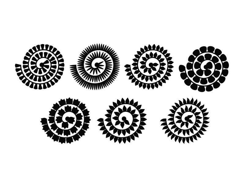 Rose Rolled Flower Svg, Rolled Flowers Template#4