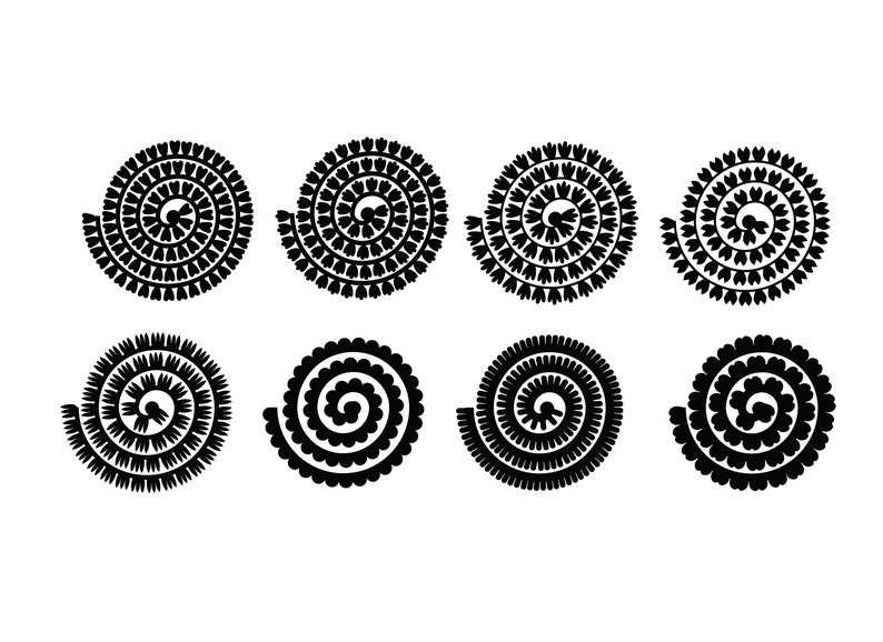 Rose Rolled Flower Svg, Rolled Flowers Template