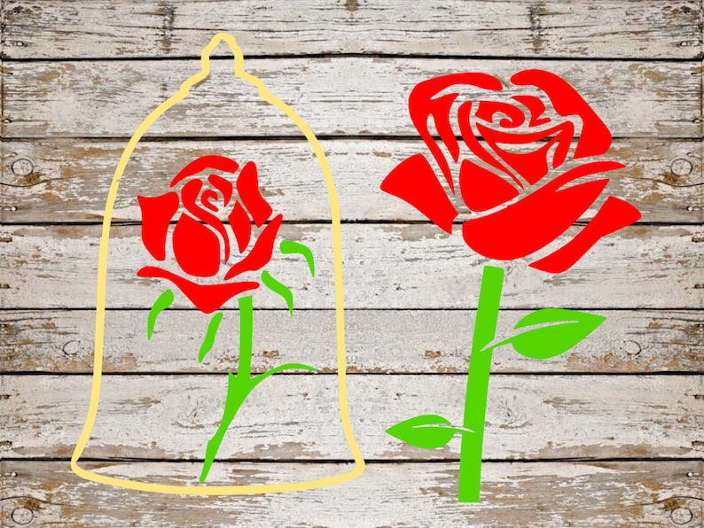 Beauty and the Beast SVG Rose Bundle Free Rose SVG