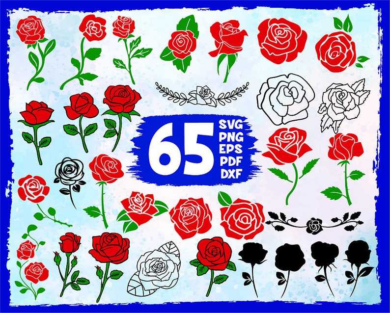Rose Svg, Rose Svg Files For Cricut,Rose Silhouette,Rose Bundle Svg#1