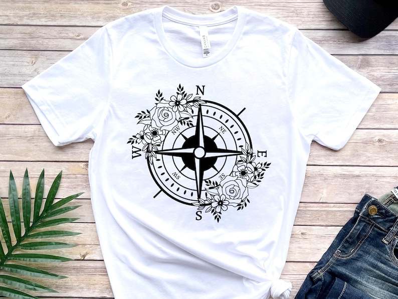 Floral Compass Svg Compass Rose Svg 