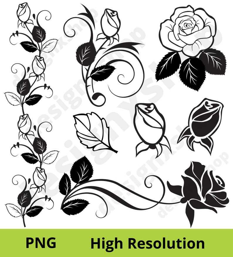 Rose Svg Bundle Rose Svg Cut Files For Cricut#4