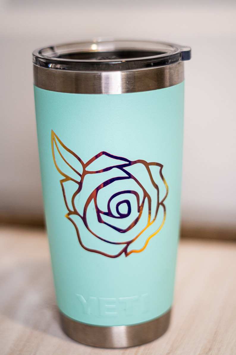 Floral Decal SVG Rose Outline Svg