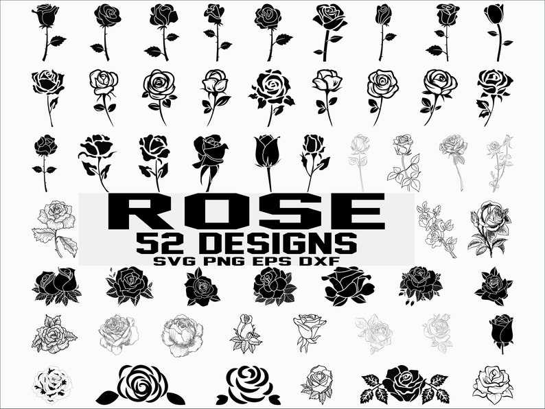Rose Svg Rose With Stem Svg