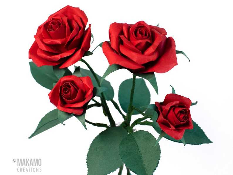 3D Paper Rose Svg Rose Template For Cricut