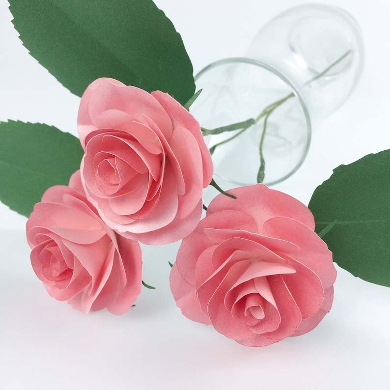 Paper Rose Template-Small Paper Flower- Flower Template Svg