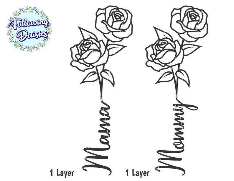 Mom And Roses Svg#3