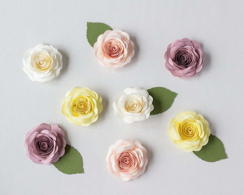 Paper Rolled Rose Flower for Cricut and Silhouette includes SVG