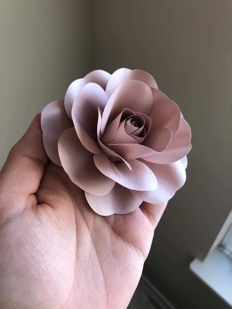 SVG Paper Flower Rose Template Paper Rose#8
