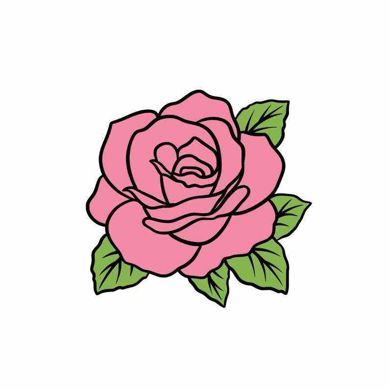 Rose Flower Black Silhouette SVG Designs, PNG And SVG Files – VinaFrog