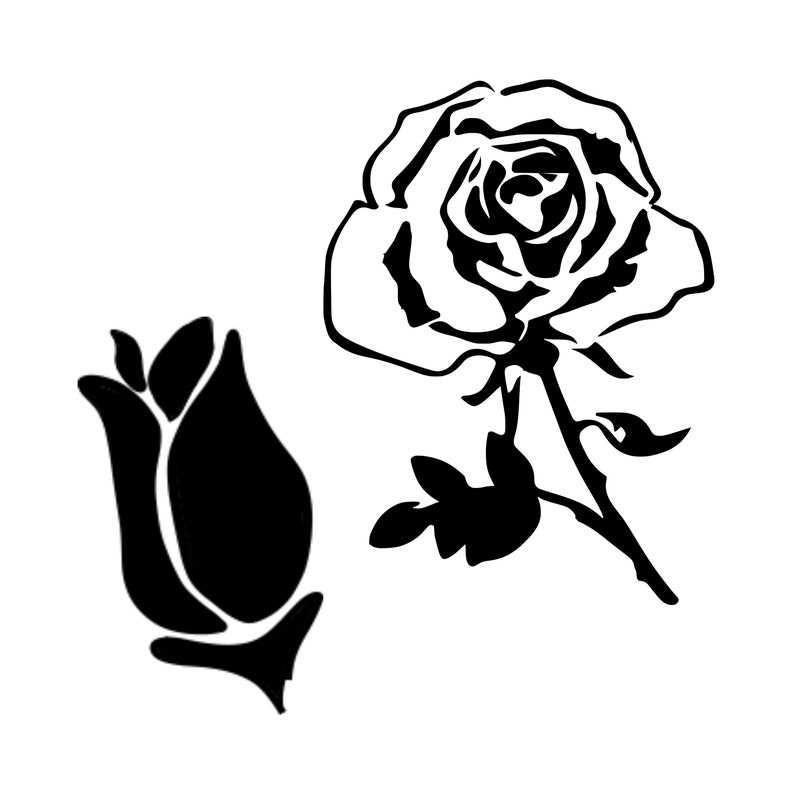 16 Rose SVG Bundle, Rose Silhouette Bundle#8
