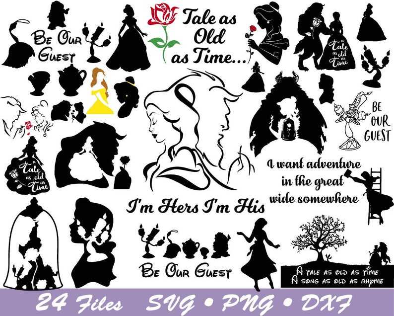 Beauty and The Beast svg Rose SVG 