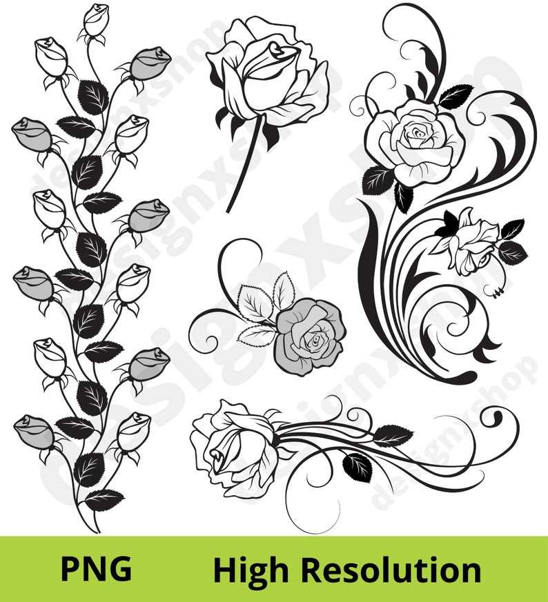 Rose Svg Bundle Rose Svg Cut Files For Cricut#5