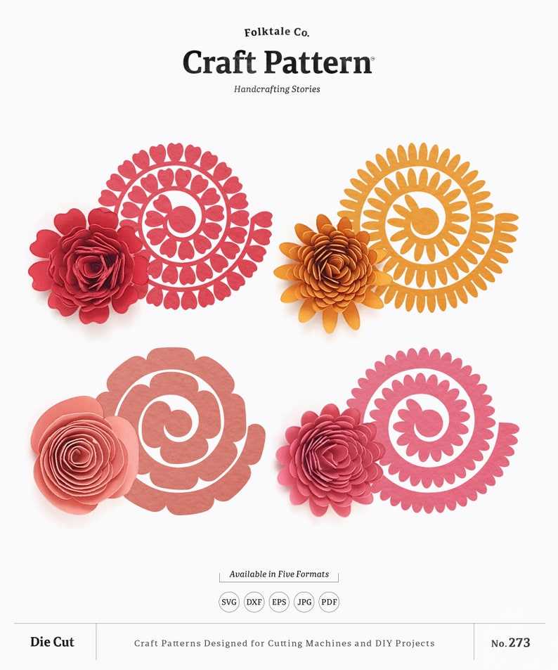 Rose Rolled Flower SVG, Rolled Paper Flower SVG#3