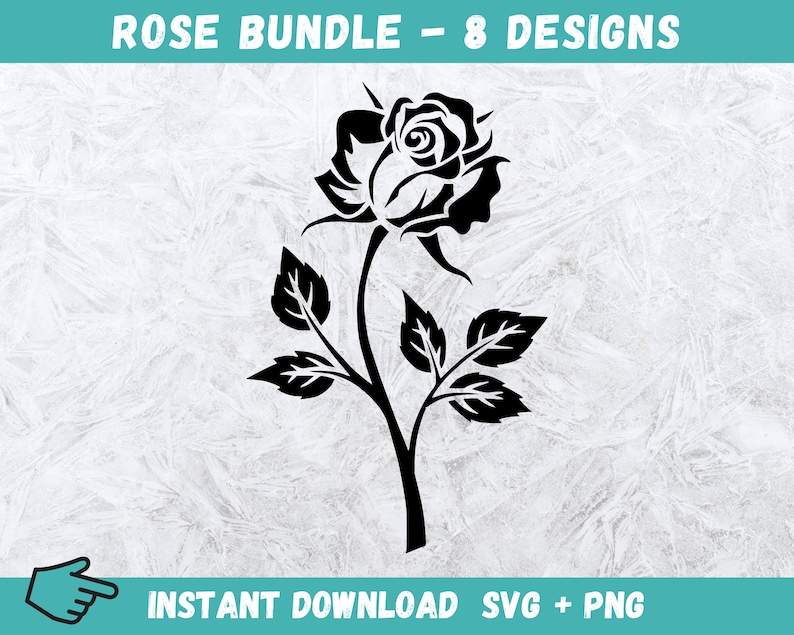 Roses Flower SVG Rose Bundle Svg, Rose Clipart#6
