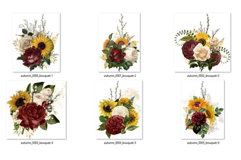 Antique Illustrations Of Yellow Sunflowers And Roses In Png Format#3
