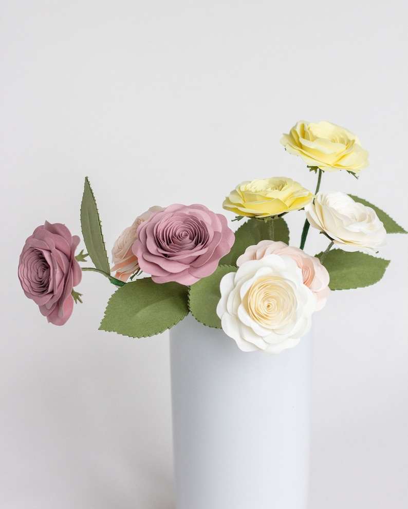 Paper Rolled Rose Flower for Cricut and Silhouette includes SVG#3