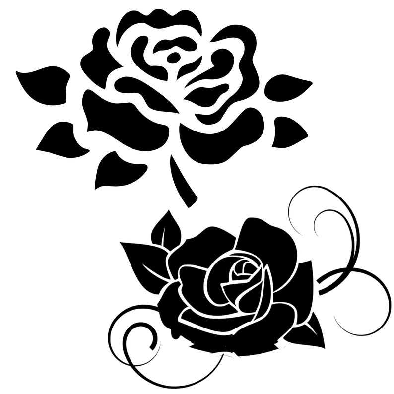 16 Rose SVG Bundle, Rose Silhouette Bundle#9
