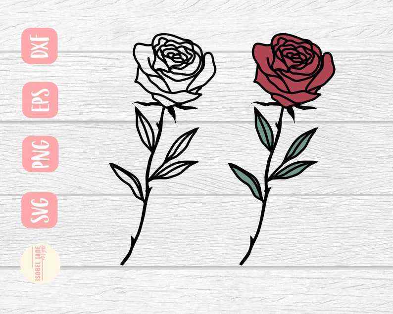 Rose artwork and printable svg file Royalty Free Vector