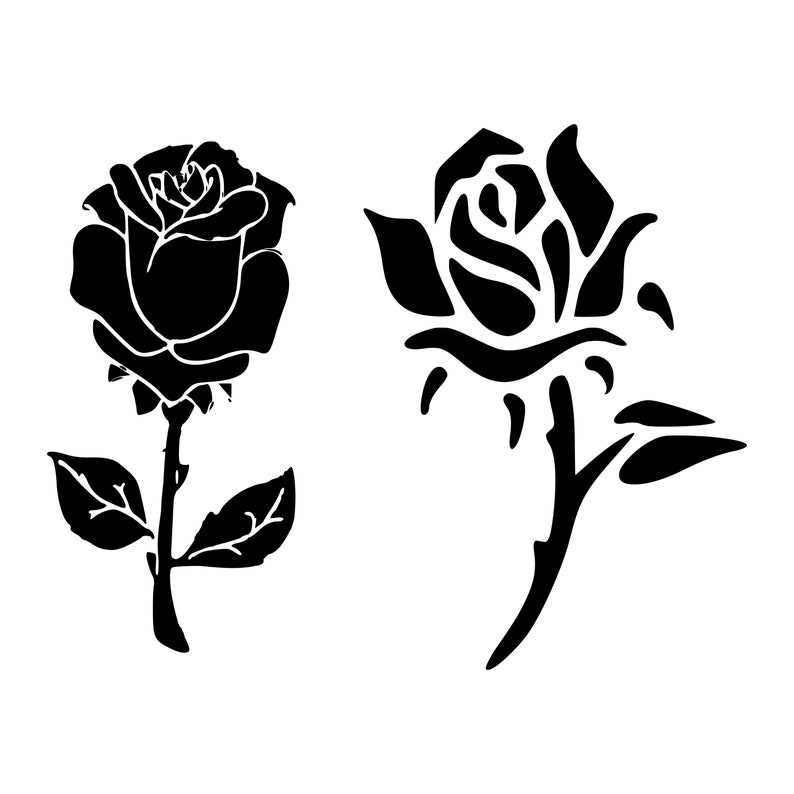 16 Rose SVG Bundle, Rose Silhouette Bundle#7